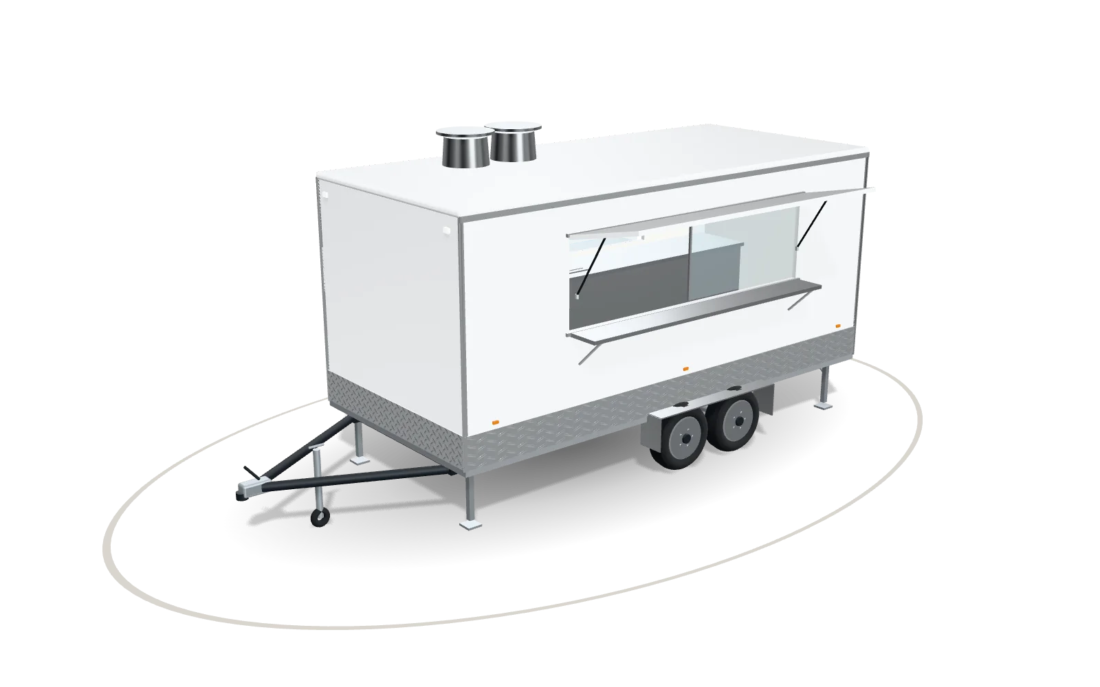 Visualisation of the Catering 500, 500 cm body, in Signal white