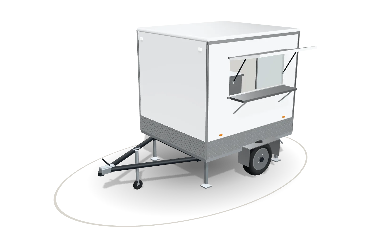 Visualisation of the Coffee 220, 220 cm body, in Signal white