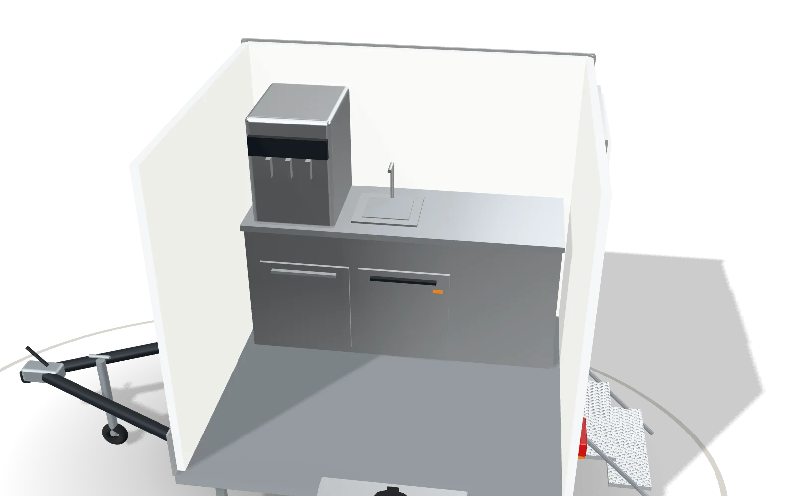 Visualisation of the inside of the Dessert 220, with its standard equipment