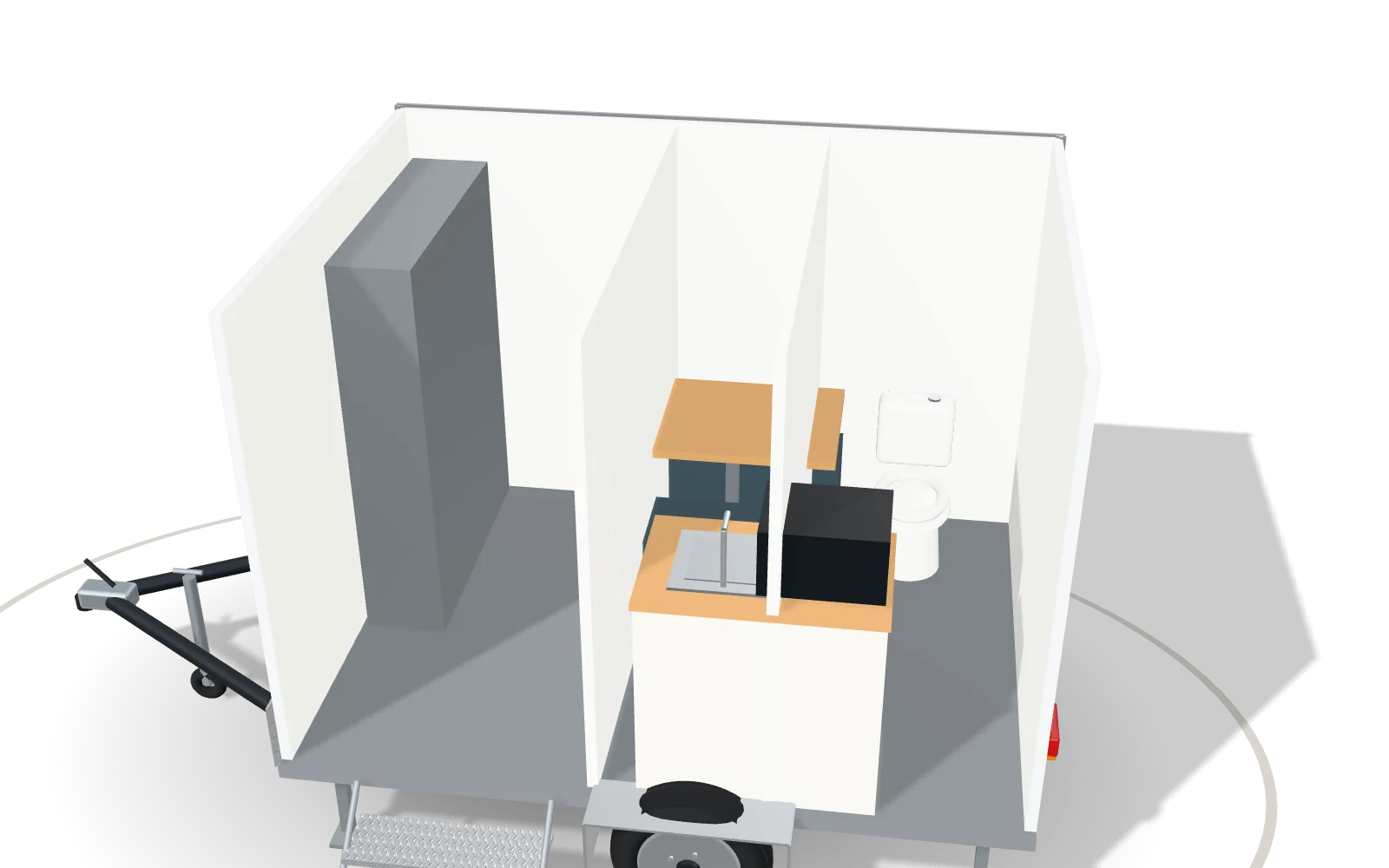 Visualisation of the inside of the Welfare 300, with its standard equipment
