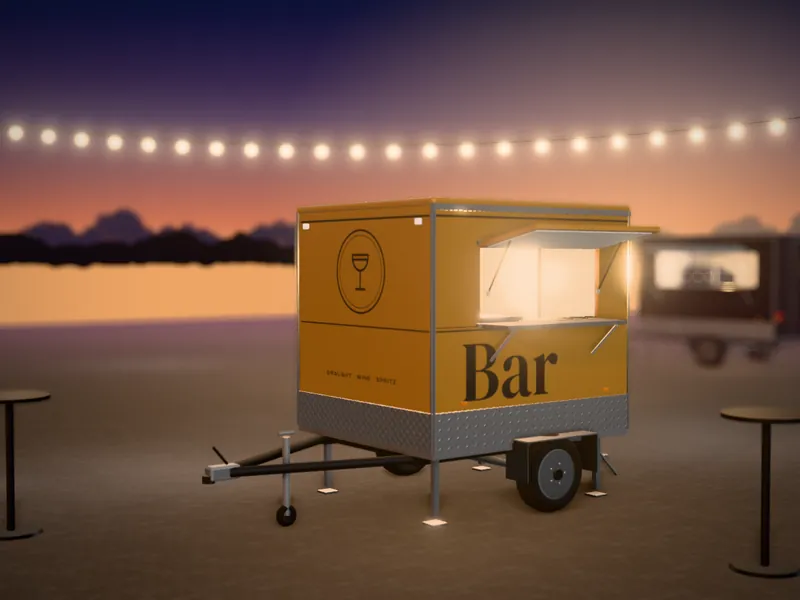 Visualisation of the Bar 220 with an example wrap