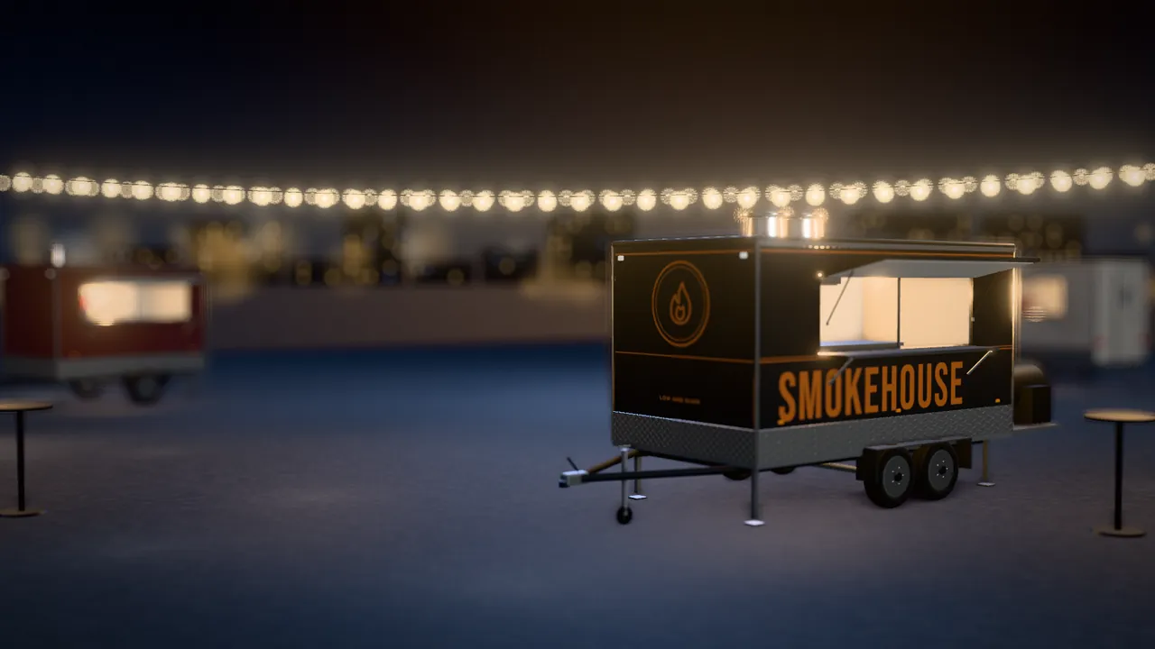 Visualisation of the Barbecue 400 with an example wrap, in the kind of place it works