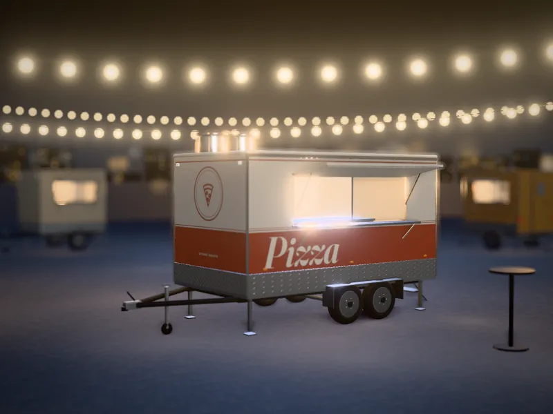 Visualisation of the Pizza 400 with an example wrap