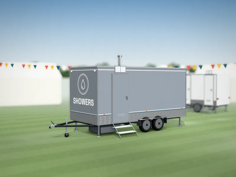 Visualisation of the Shower 500 with an example wrap, 500 cm body