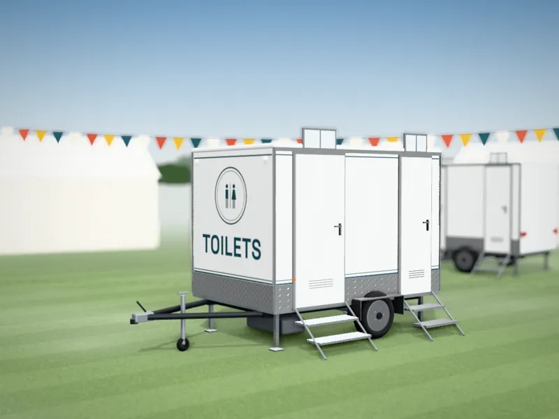 Visualisation of the Washroom 300 with an example wrap, 300 cm body