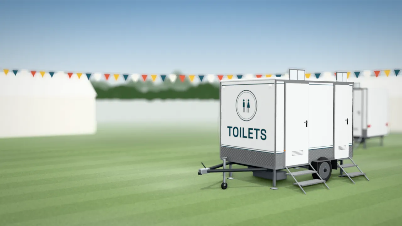 Visualisation of the Washroom 300 with an example wrap, in the kind of place it works