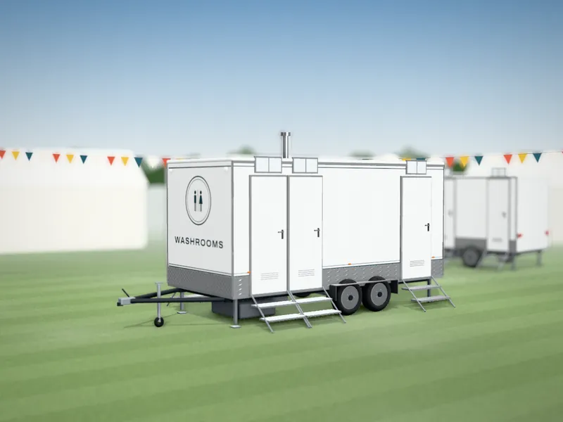 Visualisation of the Washroom 500 with an example wrap, 500 cm body