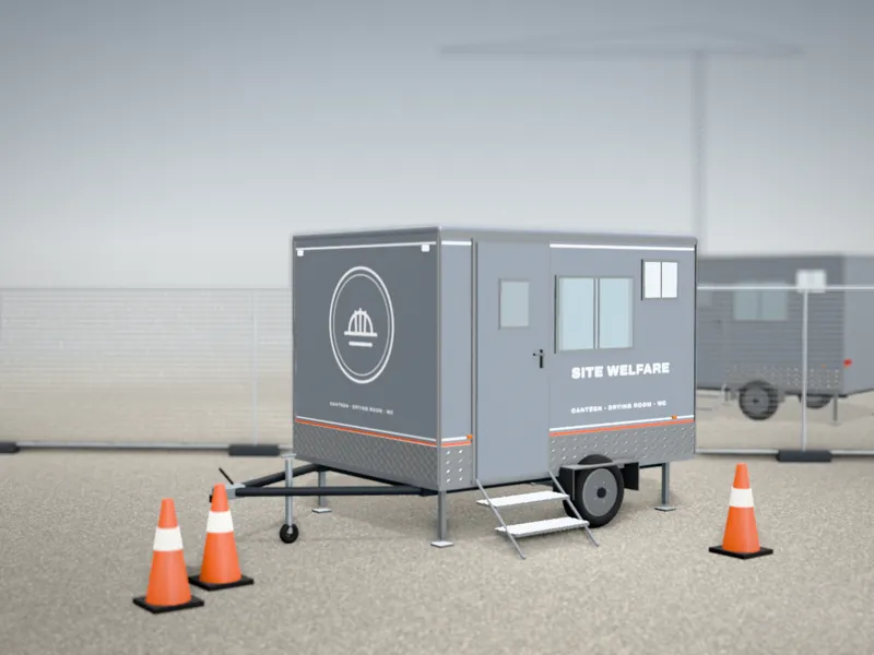 Visualisation of the Welfare 300 with an example wrap, 305 cm (10 ft) body