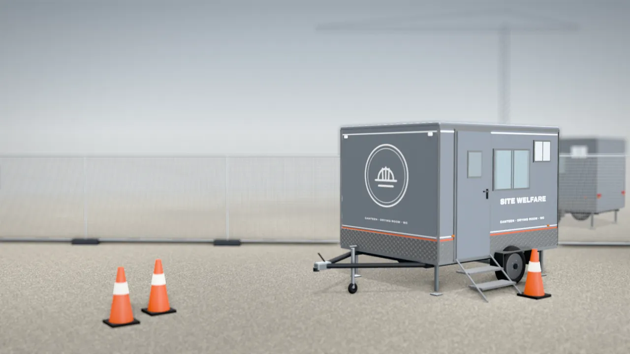 Visualisation of the Welfare 300 with an example wrap, in the kind of place it works