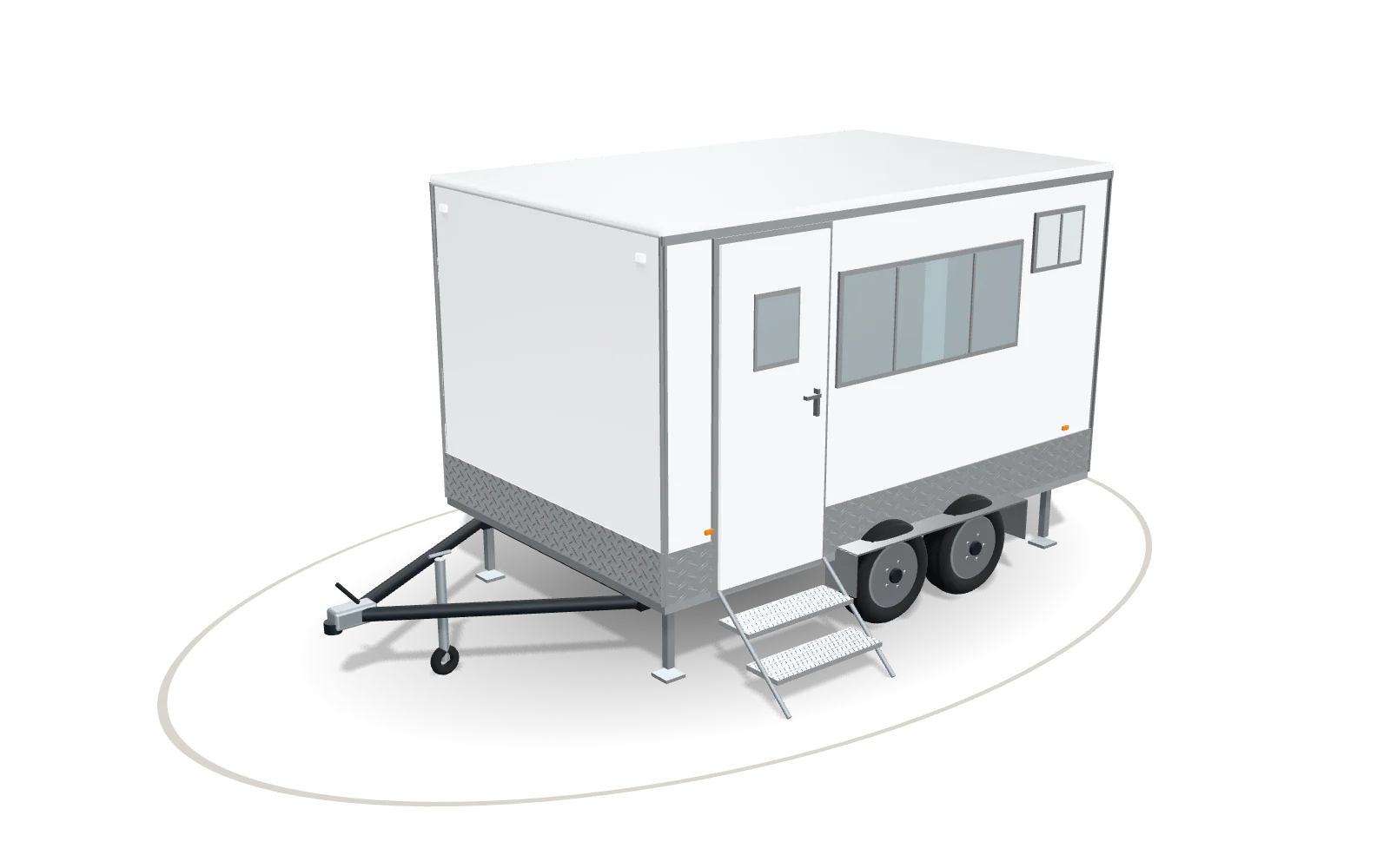 Visualisation of the Welfare 360, 366 cm (12 ft) body, in Signal white