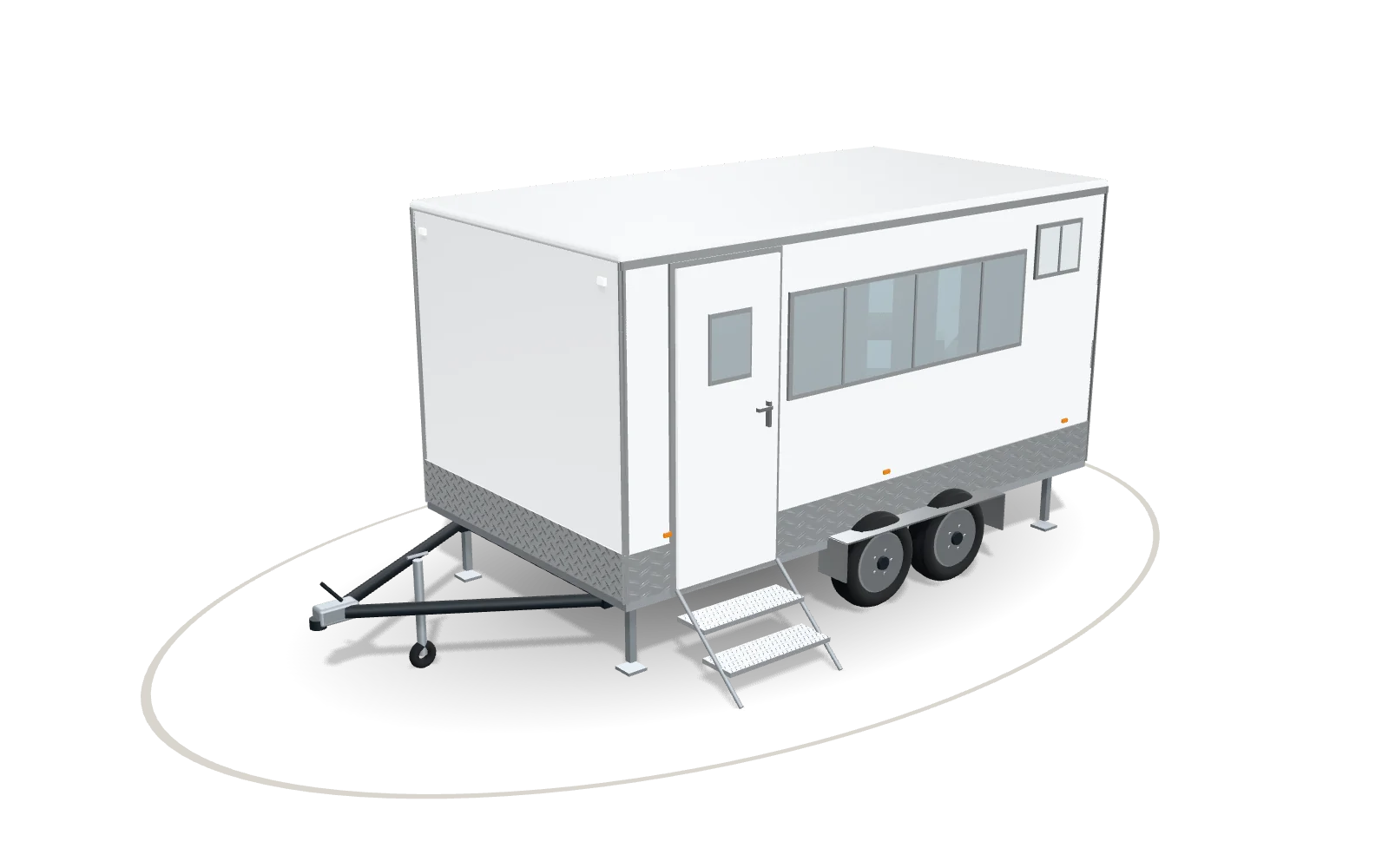 Visualisation of the Welfare 420, 427 cm (14 ft) body, in Signal white